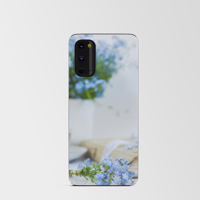 Wildflower forget me nots close-up | Nature Photography | Floral | Plant | Botanical Art Android Card Case
