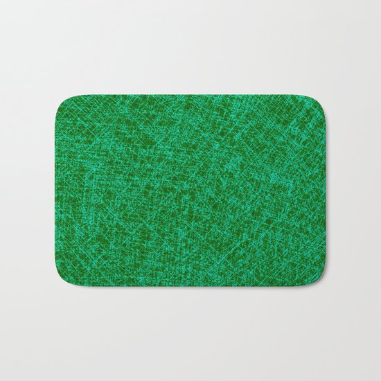 Scratched Green Bath Mat
