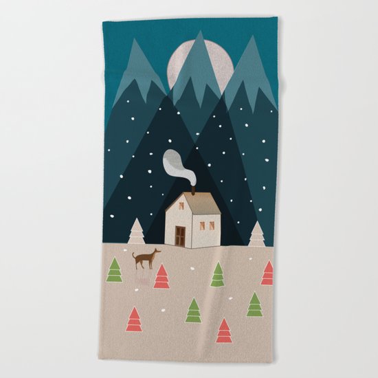 Winterworm Beach Towel