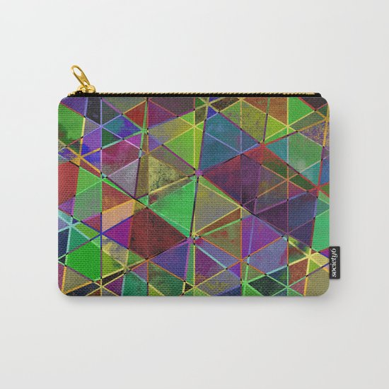 Tangled Triangles - Abstract, textured, geometric design Carry-All Pouch