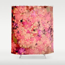 Two Different Worlds -- Floral Pattern Shower Curtain