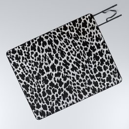 Modern black white cheetah animal print Picnic Blanket