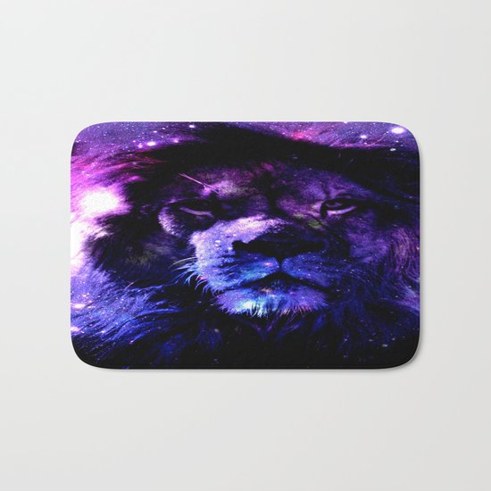 Lion leo purple Bath Mat