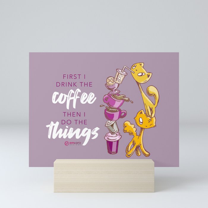 Drink coffee, do things: Skribbles + Dad Mini Art Print