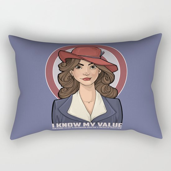 I Know My Value Rectangular Pillow
