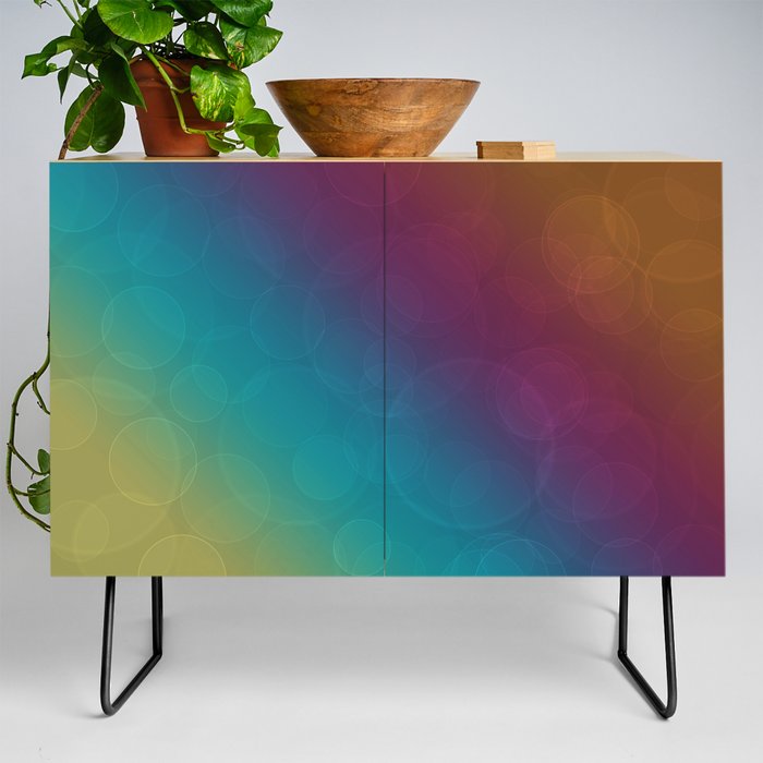 Bohek Bubbles on Rainbow of Color - Ombre multi Colored Spheres Credenza
