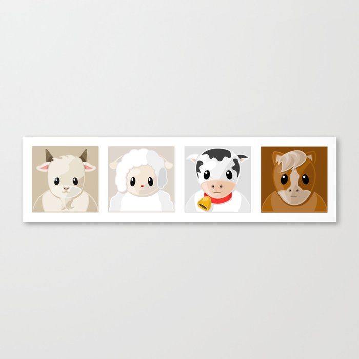 Farm Animals Canvas Print by jconner | Society6