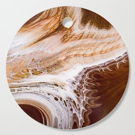 amber white and burnt orange acrylic swirls Cutting Board