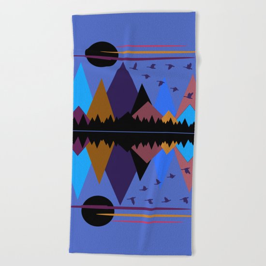 Geese On The Wing Beach Towel