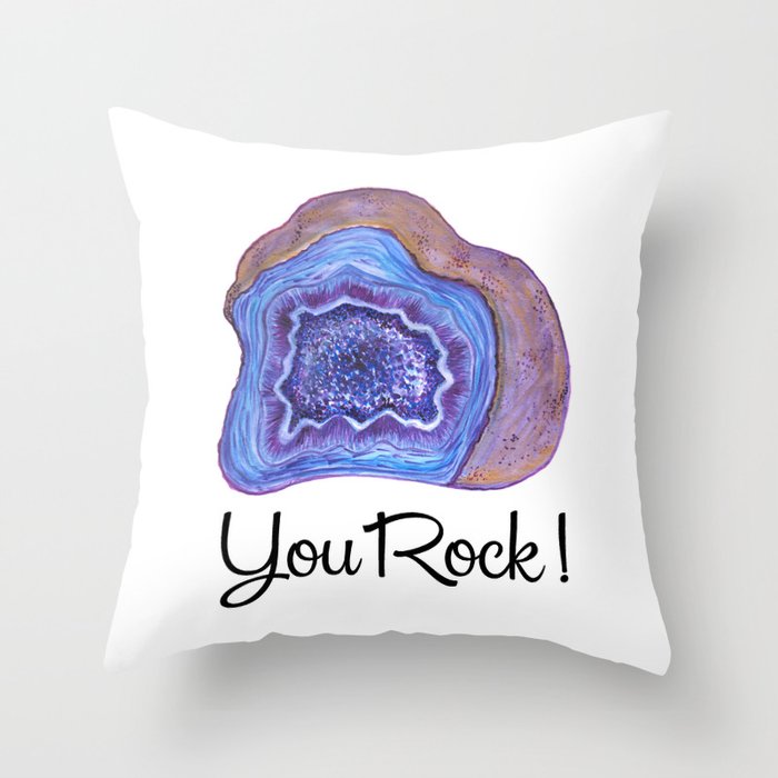 Geode - You Rock! Throw Pillow