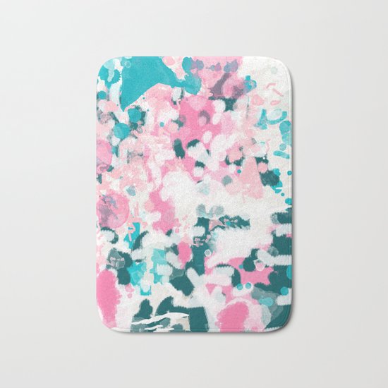 Everitt - abstract minimal painting home decor modern bright artistic decor canvas Bath Mat