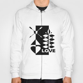 Scandinavian black and white abstract pattern . Hoody