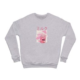Retro Wave Anime Japanese Strawberry Milk Crewneck Sweatshirt