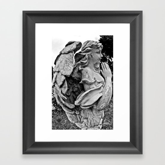 Angel profile Framed Art Print