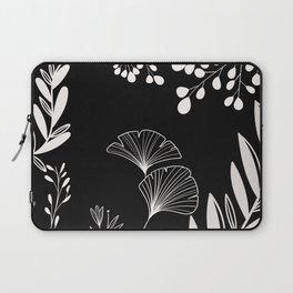 Black and White Botanical 1 Laptop Sleeve