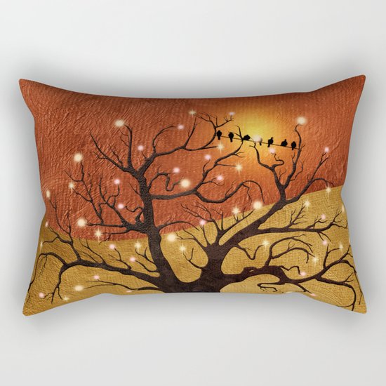 sunset and lights Rectangular Pillow