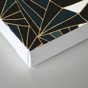New Art Deco Geometric Pattern Emerald Green And Gold