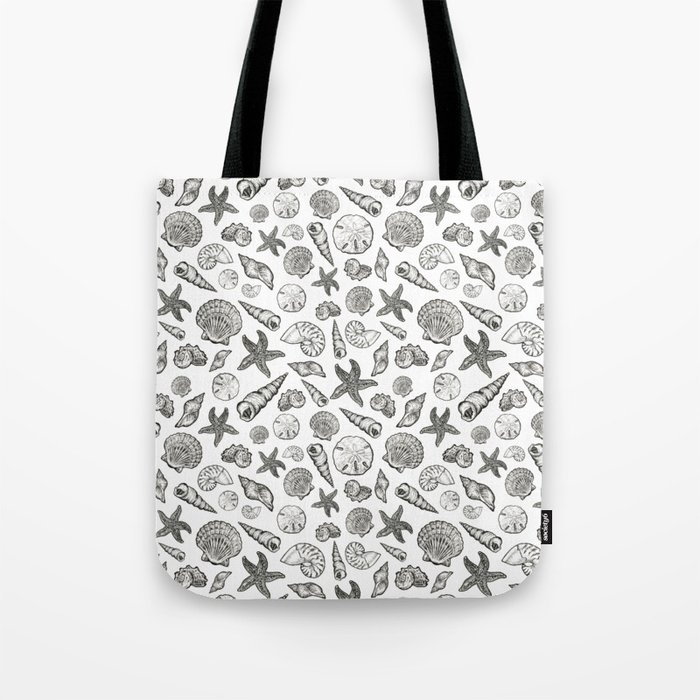 Seashell Print Tote Bag