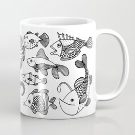 Arrangement of doodle fish Mug