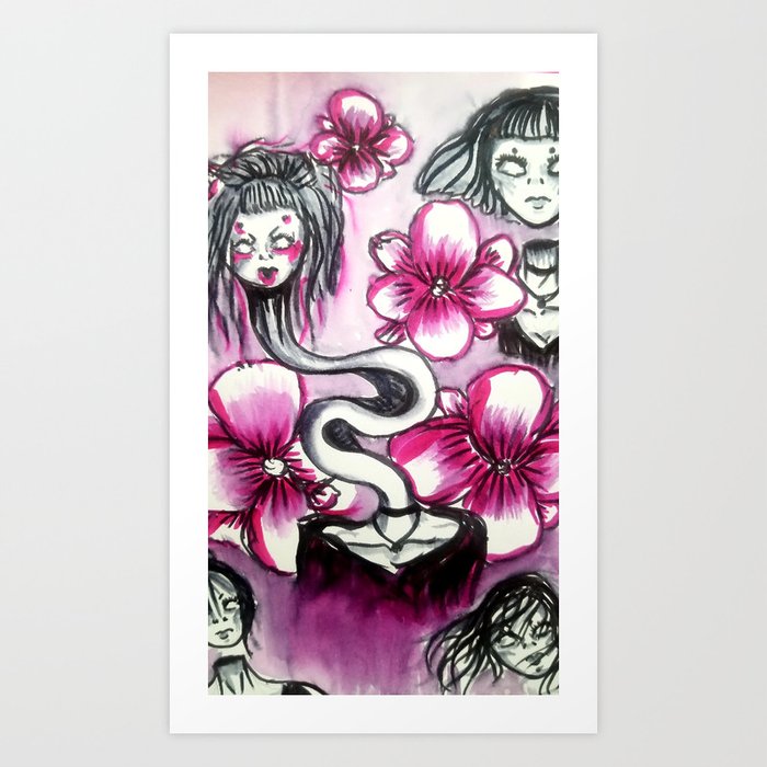 horror and glamour Art Print