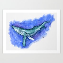 Space Whale Art Print