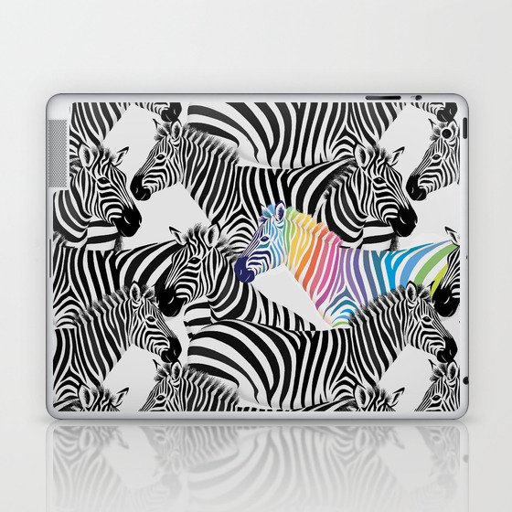 Stand With Pride Rainbow Zebras Laptop & iPad Skin