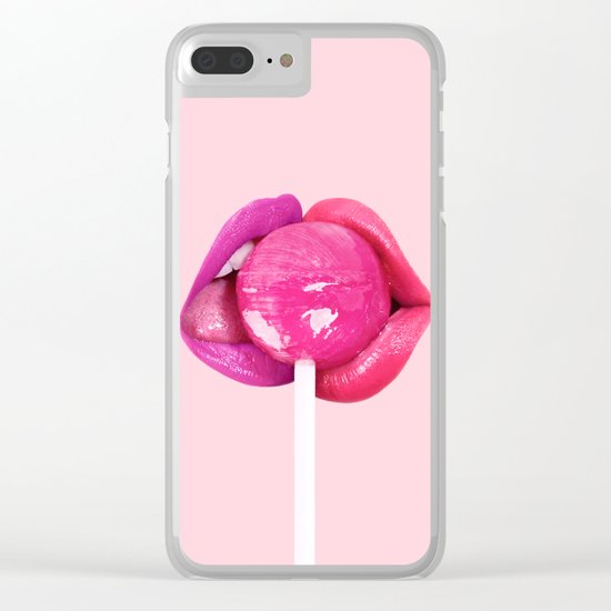 LOLLIPOP KISS Clear iPhone Case