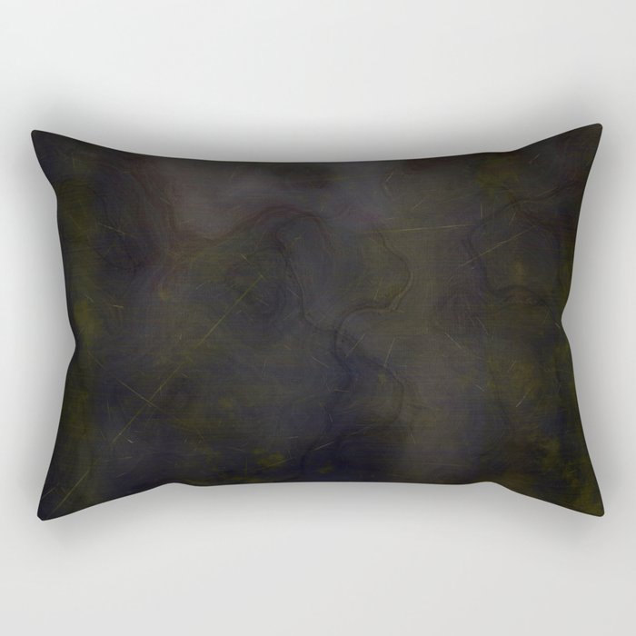 Grunge dark black and blue green Rectangular Pillow