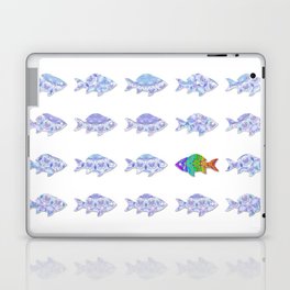 Rainbow Tropical Fish Art - Just Be Yourself Laptop Skin