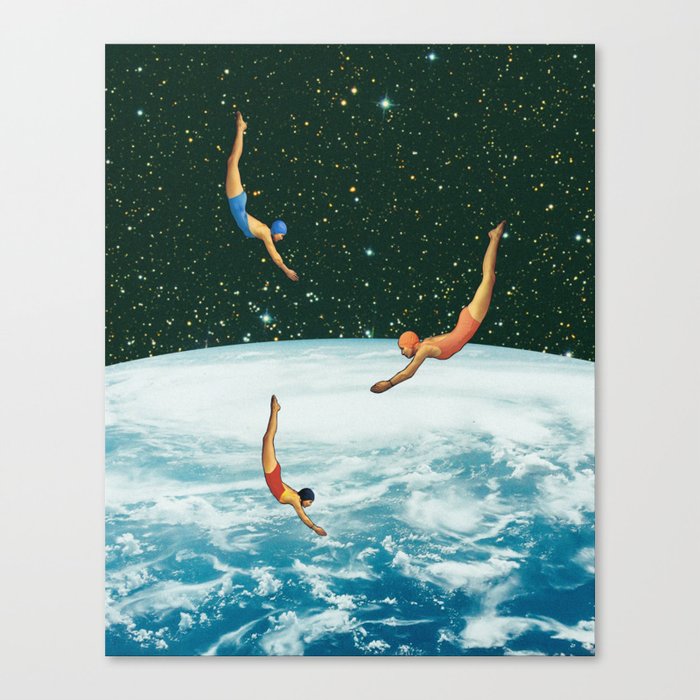 Space jumps Canvas Print