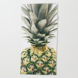 Pineapple Close-Up Beach Towel