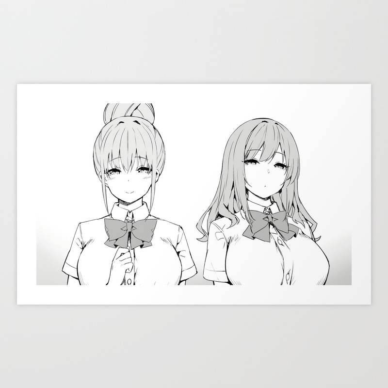 Anime Sketch Art Print