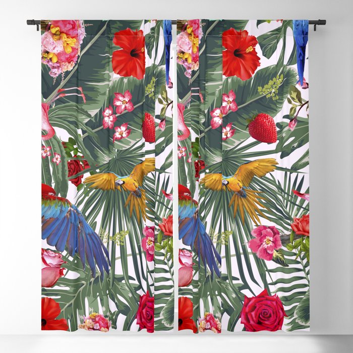 spring time floral pattern Blackout Curtain