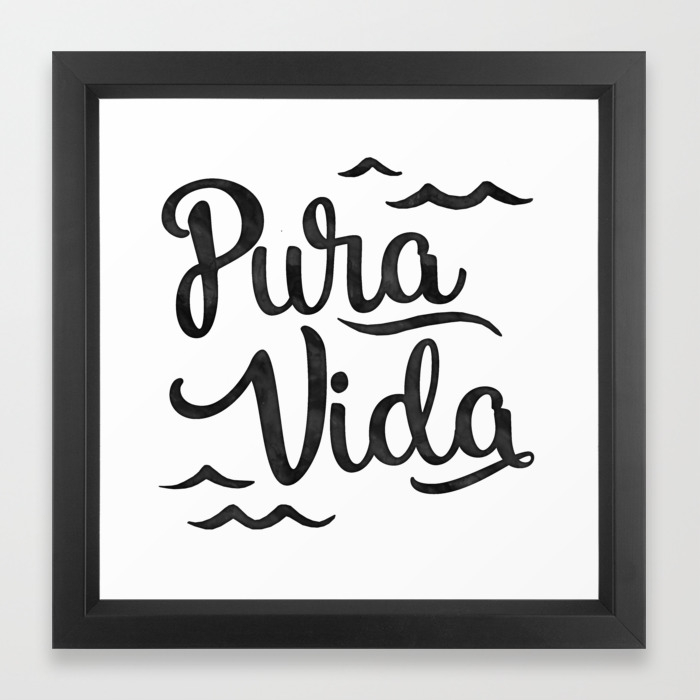 White Pura Vida Wallpaper Pura Vida Costa Rica Waves In Black Framed Art Print By Erinmorris Society6 pura vida costa rica waves in black framed art print by erinmorris