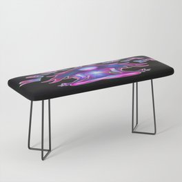 Namaste Psychedelic Yoga Silhouette Bench