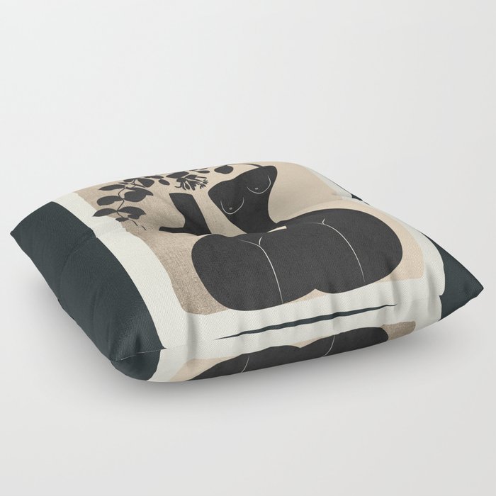 Modern Abstract Woman Body Vases 11 Floor Pillow