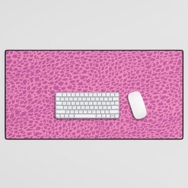 Pink Cheetah spots skin pattern design. Digital Illustration background. Desk Mat