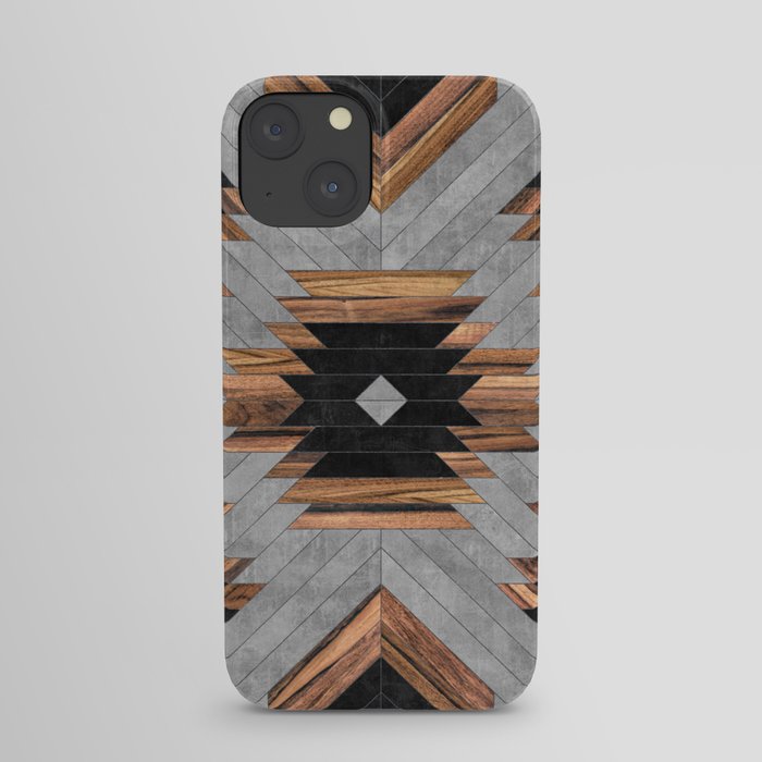 Urban Tribal Pattern No.6 - Aztec - Concrete and Wood iPhone Case