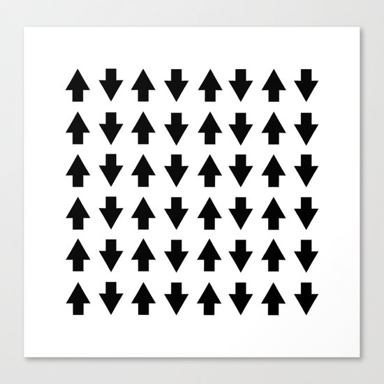 Arrows Black Canvas Print