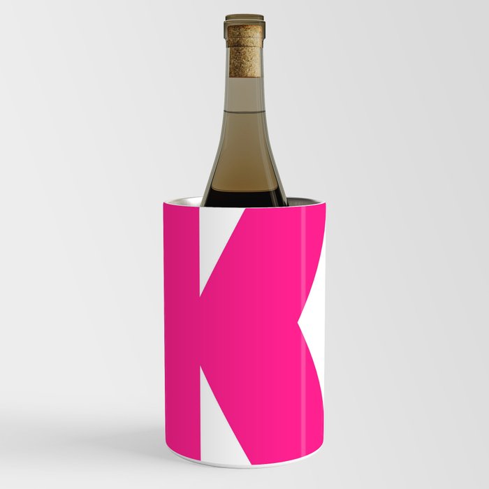 K (Dark Pink & White Letter) Wine Chiller