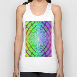 Colorful Psychedelic Abstract Fractal Pattern  Unisex Tank Top