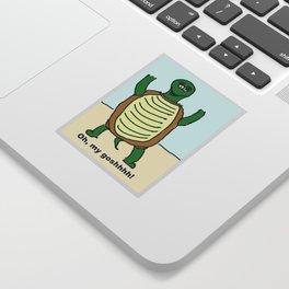 Drunk Turtle w/caption Sticker