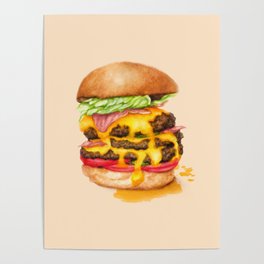 Juicy Cheeseburger Poster