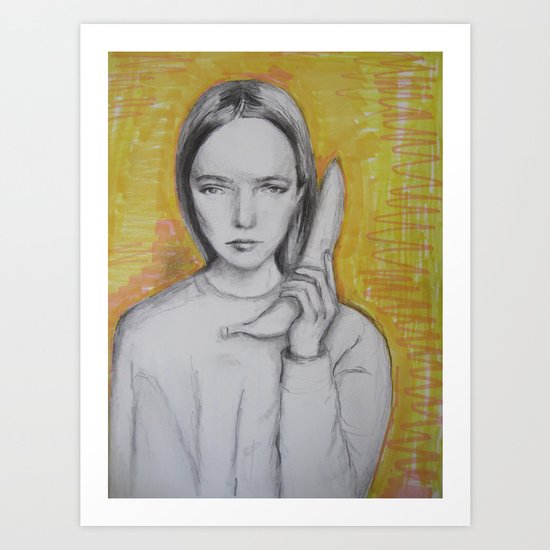 b-a-n-a-n-a-s Art Print