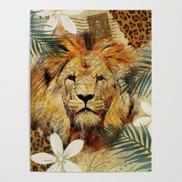 Jungle Lion Poster