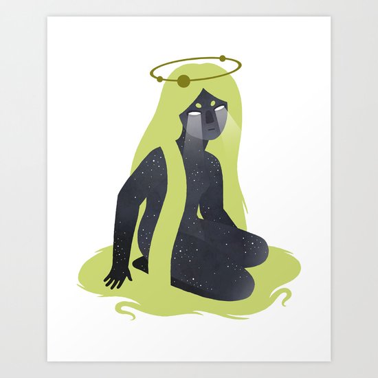Space Girl 8 Art Print