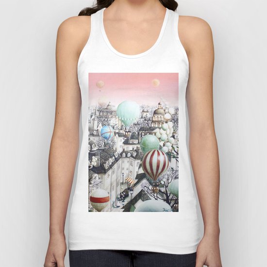 Balloon travel Unisex Tank Top