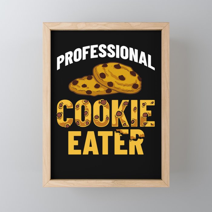 Chocolate Chip Cookie Recipe Dough Almond Framed Mini Art Print