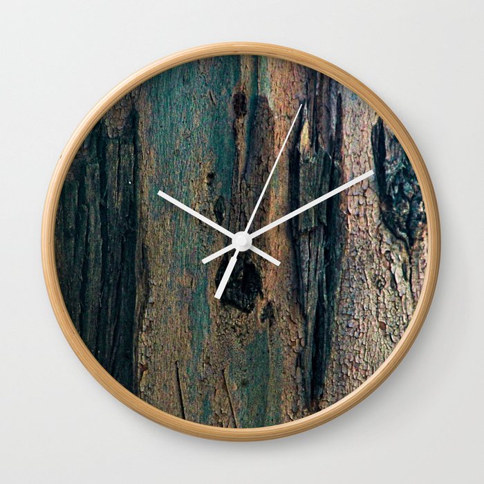 Eucalyptus Tree Bark and Wood Abstract Natural Texture 61 Wall Clock