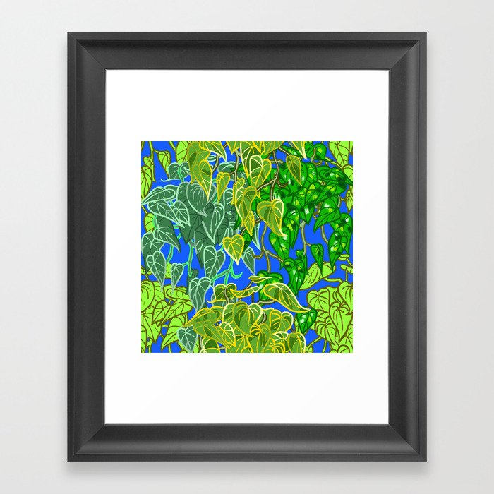 Blue Pothos Framed Art Print